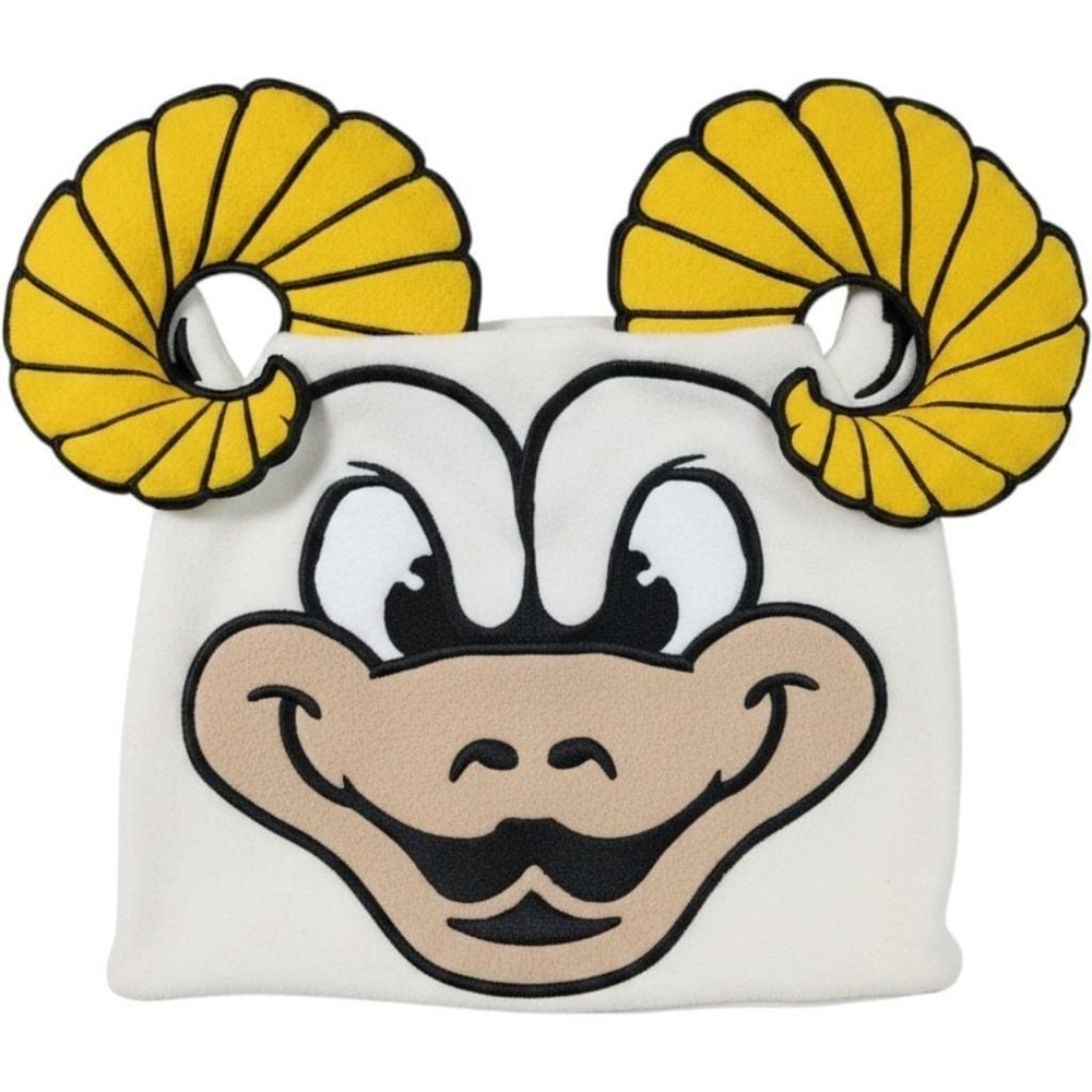 New Era Ram Mascot Navy Beanie Unisex OSFM White Polyester Fleece Fan Gear
